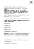 WGU D413 OBJECTIVE ASSESSMENT FINAL EXAM &sol; TELECOMMUNICATION D413 WGU OA FINAL EXAM  2026&sol;2027 TESTBANK COMPLETE ACCURATE EXAM ACTUAL  QUESTIONS AND CORRECT DETAILED ANSWERS WITH  RATIONALES &lpar;100&percnt; CORRECT VERIFIED SOLUTIONS&rpar;  CURRENTLY UPDATED VERSION 202