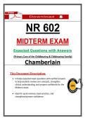 Chamberlain NR 602 Midterm Exam &ndash; Primary Care of the Childbearing & Childrearing Family &lpar;2026&sol;2027&rpar; Expected Questions & Answers &lpar;100&percnt; Verified&rpar;