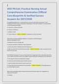 HESI PN Exit Practical Nursing Comprehensive Examination Study Guide and Review