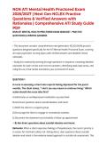 NGN ATI Mental Health Proctored Exam 2026&sol;2027 &vert; Next Gen NCLEX Practice Questions & Verified Answers with Rationales &vert; Comprehensive ATI Study Guide PDF