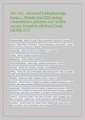 Testbank for NSG 533 Advanced Pathophysiology Exam 1 Module One 2026 &vert; 220 Q&A with Verified Solutions &vert; A&plus; Graded