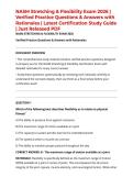NASM Stretching & Flexibility Exam 2026 &vert; Verified Practice Questions & Answers with Rationales &vert; Latest Certification Study Guide &vert; Just Released PDF