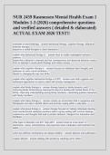Testbank for NUR 2459 Rasmussen Mental Health Exam 1 Modules 1-3 &lpar;2026&rpar; &vert; 150&plus; Q&A with Verified Answers & Rationales &vert; A&plus; Graded