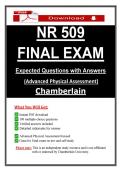 NR 509 Final Exam Chamberlain Advanced Physical Assessment &ndash; &lpar;2026&rpar; Actual Questions & Answers &lpar;Guarantee Pass&rpar;