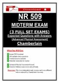 NR 509 Midterm Exam Chamberlain Advanced Physical Assessment  &ndash; &lpar;2026&rpar; Actual Questions & Answers &lpar;Guarantee Pass&rpar;