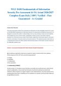 WGU D430 Fundamentals of Information Security Pre-Assessment & OA Actual 2026&sol;2027 &ndash; Complete Exam-Style &vert; 100&percnt; Verified &ndash; Pass Guaranteed &ndash; A&plus; Graded&NewLine;