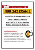 Galen NUR 242 Exam 2 &ndash; Medical-Surgical Nursing Concepts &lpar;2026&sol;2027&rpar; Actual Questions & Answers to Pass the Exam &lpar;100&percnt; Verified&rpar;