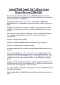 Latest West Coast EMT Block Exam&NewLine;Study Review 2026&sol;2027