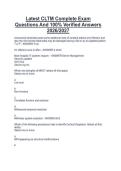 Latest CLTM Complete Exam&NewLine;Questions And 100&percnt; Verified Answers&NewLine;2026&sol;2027