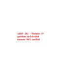 AHIP - 2027 - Modules 1-5 &NewLine;questions and detailed &NewLine;answers 100&percnt; verified &NewLine;