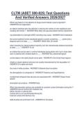 CLTM &lpar;ASET 500-825&rpar; Test Questions&NewLine;And Verified Answers 2026&sol;2027