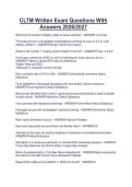 CLTM Written Exam Questions With&NewLine;Answers 2026&sol;2027