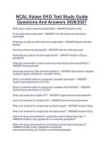 NCAL Kaiser EKG Test Study Guide&NewLine;Questions And Answers 2026&sol;2027