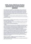 NCAL Kaiser EKG Exam Practice&NewLine;Questions And Correct Answers&NewLine;2026&sol;2027