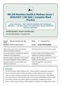 NR 228 Nutrition Health & Wellness Exam 1 2026&sol;2027 &vert; 250 Verified Questions & Answers &vert; Latest Exam &vert; Rationales &vert; Graded A&plus;