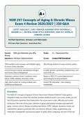 NUR 257 Concepts of Aging & Chronic Illness Exam 4 2026&sol;2027 &vert; 250 Verified Questions & Answers &vert; Latest Exam &vert; Rationales &vert; Graded A&plus;