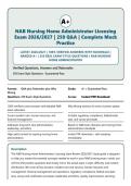 NAB Nursing Home Administrator Licensing Exam 2026&sol;2027 &vert; 250 Verified Questions & Answers &vert; Latest Exam &vert; Rationales &vert; Graded A&plus;