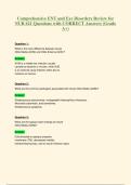 Comprehensive ENT and Eye Disorders Review for&NewLine;NUR 621 Questions with CORRECT Answers &lpar;Grade&NewLine;A&plus;&rpar;