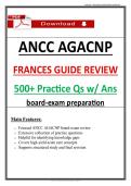 ANCC AGACNP Frances Guide Review &lpar;2026&rpar; &ndash; 500&plus; Practice Questions and Answers for Acute Care NP Board Exam Preparation &lpar;Study PDF&rpar;