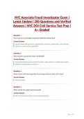 NYC Associate Fraud Investigator Exam &vert;&NewLine;Latest Update &vert; 200 Questions and Verified&NewLine;Answers &vert; NYC DOI Civil Service Test Prep &vert;&NewLine;A&plus; Graded
