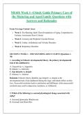 NR 601 Week 1&ndash;4 Study Guide Primary Care of &NewLine;the Maturing and Aged Family Questions with &NewLine;Answers and Rationales