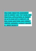 WGU D685 OBJECTIVE ASSESSMENT AND PA NEWEST 2026 TEST BANK&vert; D685 PRACTICAL APPLICATIONS OF PROMPT OA & PA EXAM WITH COMPLETE 250 REAL EXAM QUESTIONS AND CORRECT VERIFIED ANSWERS&sol; ALREADY GRADED A&plus; &lpar;MOST RECENT&excl;&excl;&rpar;