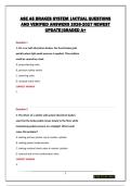 ASE A5 BRAKES SYSTEM &vert;ACTUAL QUESTIONS AND VERIFIED ANSWERS 2026-2027 NEWEST UPDATE&vert;GRADED A&plus;