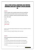 ASE A2 TEST&vert;ACTUAL QUESTIONS AND VERIFIED ANSWERS 2026-2027 NEWEST UPDATE&vert;GRADED A&plus;