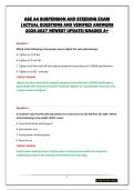 ASE A4 SUSPENSION AND STEERING EXAM &vert;ACTUAL QUESTIONS AND VERIFIED ANSWERS 2026-2027 NEWEST UPDATE&vert;GRADED A&plus;