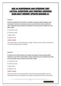 ASE A4 SUSPENSION AND STEERING TEST &vert;ACTUAL QUESTIONS AND VERIFIED ANSWERS 2026-2027 NEWEST UPDATE&vert;GRADED A&plus;