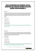 ASE A4 SUSPENSION AND STEERING &vert;ACTUAL QUESTIONS AND VERIFIED ANSWERS 2026-2027 NEWEST UPDATE&vert;GRADED A&plus;