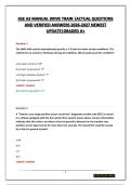ASE A3 MANUAL DRIVE TRAIN &vert;ACTUAL QUESTIONS AND VERIFIED ANSWERS 2026-2027 NEWEST UPDATE&vert;GRADED A&plus;