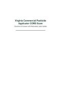 Virginia Commercial Pesticide Applicator CORE Exam&NewLine;Questions & Answers with Rationales&vert; Latest Update
