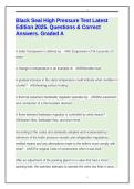 Black Seal High Pressure Test Latest Edition 2025&period; Questions & Correct Answers&period; Graded A