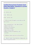 Certified Pennsylvania Evaluator Exam &lpar;CPE&rpar; 2025 Edition&period; Questions & Correct Answers&period; Graded A