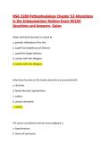 NSG 3280 Pathophysiology Chapter 53 Alterations in the Integumentary System Exam NCLEX Questions and Answers- Galen