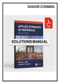 Solution Manual for Applied Strength of Materials&comma; 7th Edition by Robert L&period; Mott &vert; All Chapters 1-14&vert; Latest Edition 2025&NewLine;