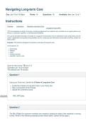 BSN 425&vert;Navigating Long-term Care&vert; Gerontological Nursing&vert; With complete solution&vert; Updated &vert; 100&percnt; correct&vert; New Edition&vert; Nightingale College