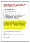 NAPSRx CNPR EXAM 300 ACTUAL QUESTIONS AND &NewLine;CORRECT ANSWERS WITH RATIONALE LATEST &NewLine;UPDATE ALREADY GRADED A&plus;