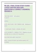 NR 325 - FINAL EXAM STUDY GUIDE LATEST EDITION 2025-2026&period; QUESTIONS & CORRECT ANSWERS&period; GRADED A