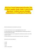 NYS Tow Truck Endorsement Practice Test 1 2026 Complete Study Guide - Latest Exam Questions&comma; Verified Answers&comma; Detailed Explanations & Certification Exam Prep&period;