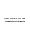 Calculus Breakdown&colon; Critical Points&comma; Extrema & Integrals Worked Example 2