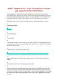 NREMT Paramedic Full Length Practice Exam 2026 with 200 Questions and Correct Answers&NewLine;