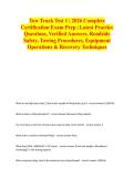 Tow Truck Test 1 2026 Complete Certification Exam Prep Latest Practice Questions&comma; Verified Answers&comma; Roadside Safety&comma; Towing Procedures&comma; Equipment Operations & Recovery Techniques&period;&NewLine;&NewLine;