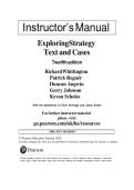 Solution Manual for Exploring Strategy Text And Cases 12th Edition Gerry Johnson&comma; Richard Whittington&NewLine;