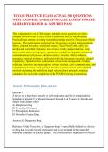 TCOLE PRACTICE EXAM ACTUAL 300 QUESTIONS &NewLine;WITH ANSWERS AND RATIONALES LATEST UPDATE &NewLine;ALREADY GRADED A&plus; ASSURED PASS