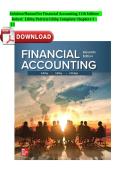 Solution Manual for Financial Accounting 11th Edition Robert Libby&comma; Patricia Libby&comma; Complete Chapters 1 - 13&comma; Verified Newest Version&NewLine;