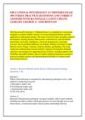 EDUCATIONAL PSYCHOLOGY 4-3 MIDTERM EXAM &NewLine;300 UNIQUE PRACTICE QUESTIONS AND CORRECT &NewLine;ANSWERS WITH RATIONALE LATEST UPDATE &NewLine;ALREADY GRADED A&plus; ASSURED PASS