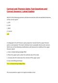 Cervical and Thoracic Spine Test Questions and Correct Answers&vert; Latest Update