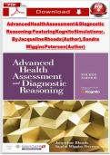 Test Bank Complete&lowbar; Advanced Health Assessment and Diagnostic Reasoning 5th Edition&comma; &lpar;2024&rpar; By Jacqueline Rhoads and Sandra Wiggins Petersen All Chapters 1-18&vert; Verified Answers With Rationale&NewLine;